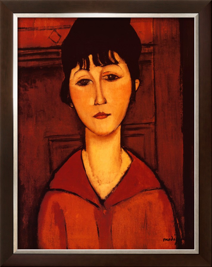 Woman in a Brown Dress - Amedeo Modigliani Paintings